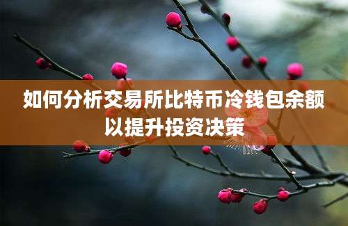 如何分析交易所比特币冷钱包余额以提升投资决策