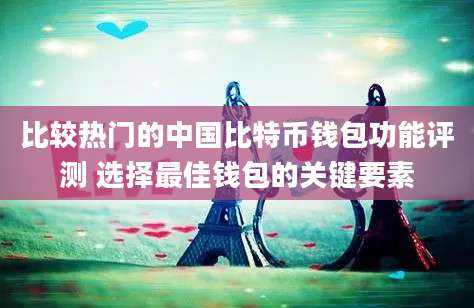 比较热门的中国比特币钱包功能评测 选择最佳钱包的关键要素