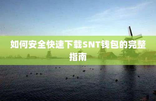 如何安全快速下载SNT钱包的完整指南