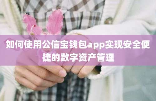 如何使用公信宝钱包app实现安全便捷的数字资产管理